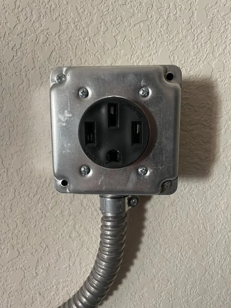 NEMA 14-50 outlet installed for Electrical Panel Upgrade in Avenal